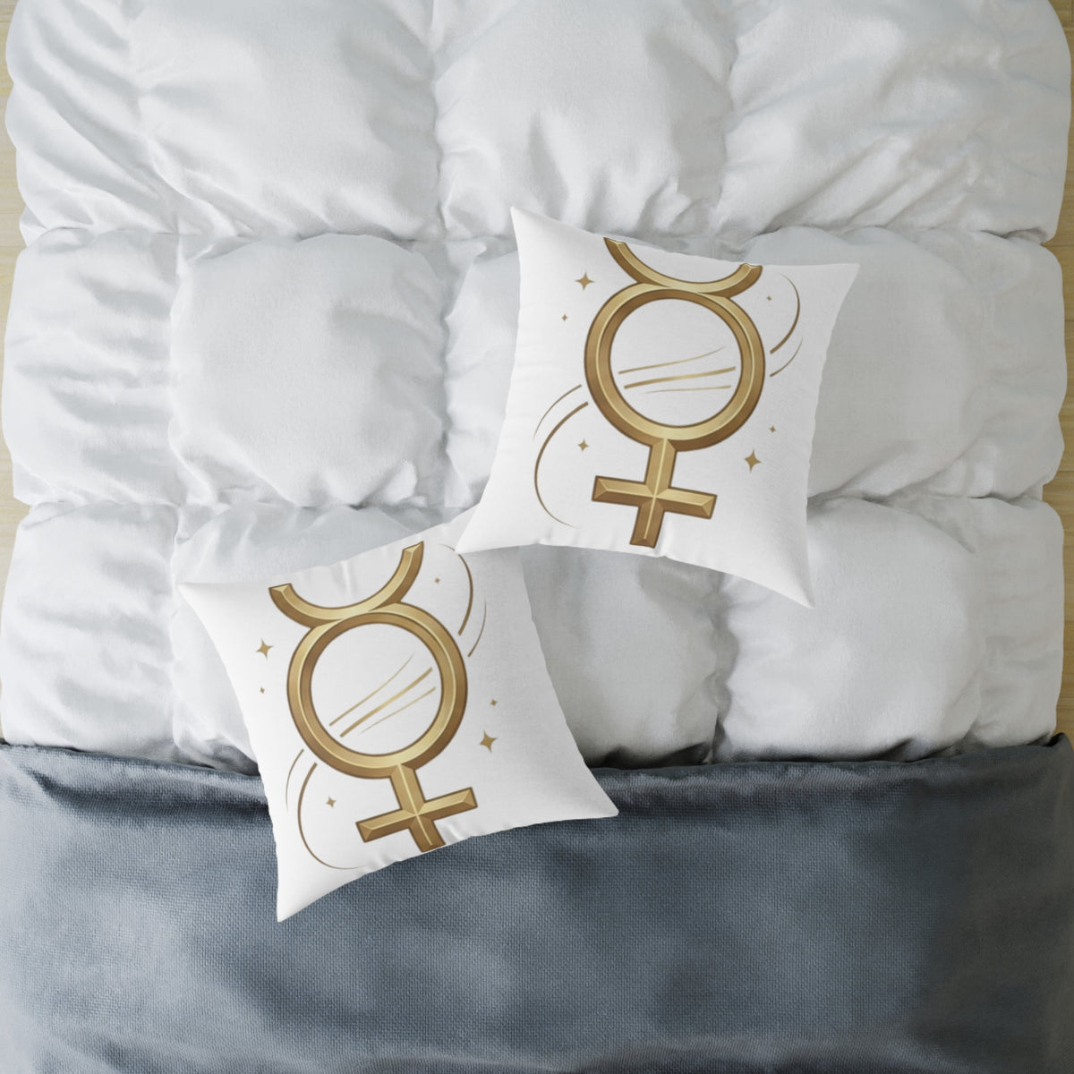 Astrological Virgo Zodiac Sign Square Poly Canvas Pillow
