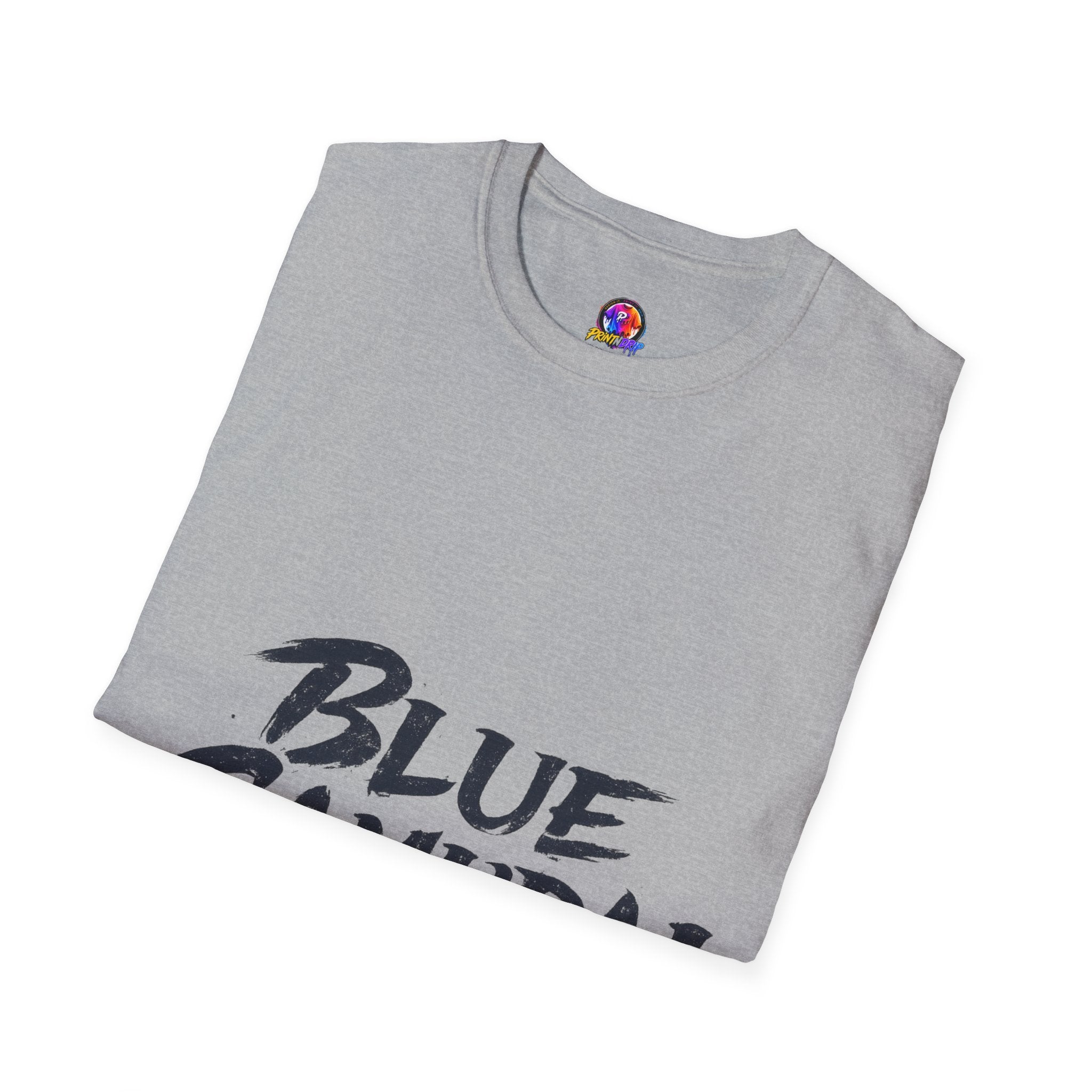 Japan Blue Samurai T-Shirt — Bold Brushstroke Graphic Tee