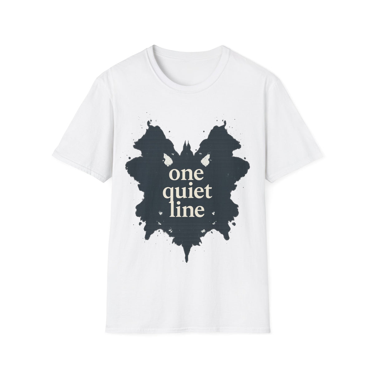 One Quiet Line Distressed Shield Badge T-Shirt, Minimalist Retro Typographic Tee - Trending Now - September 2026
