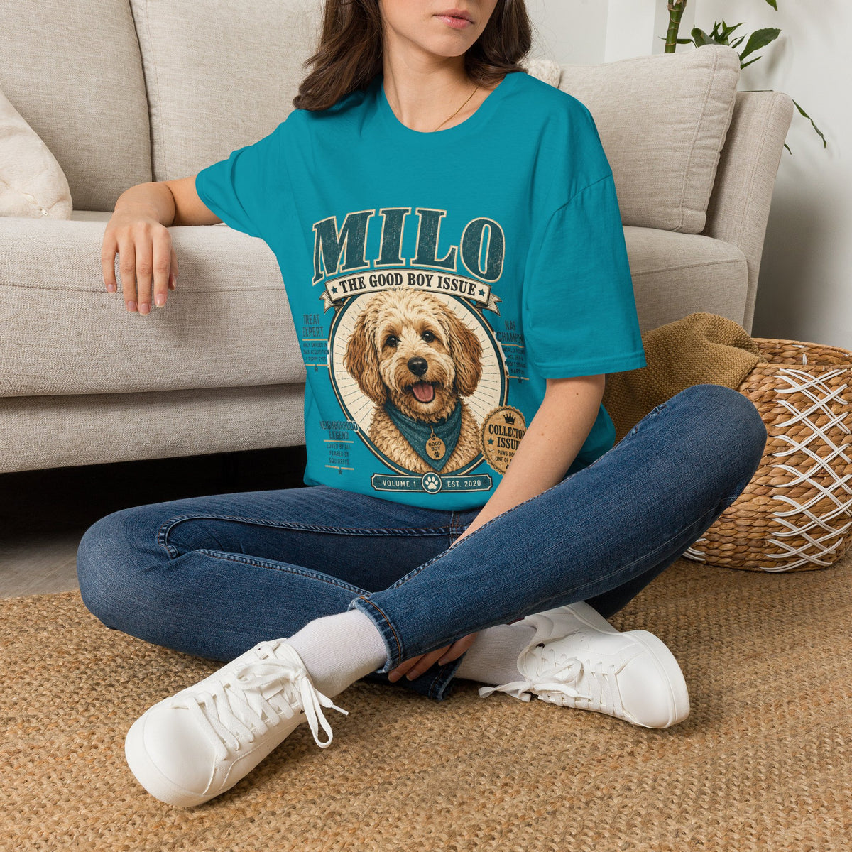 Milo 'The Good Boy Issue' T-Shirt — Cute Dog Portrait Tee