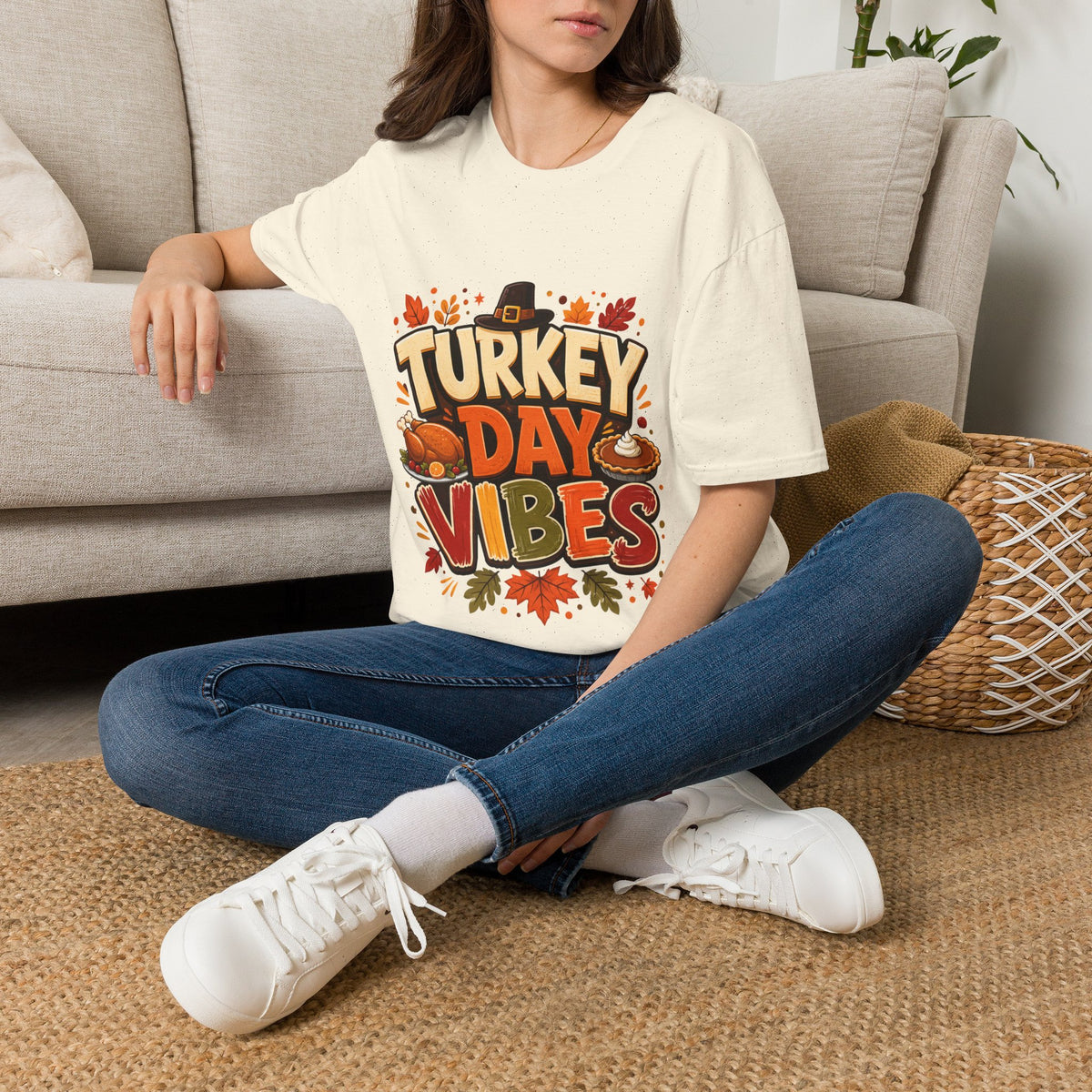 Thanksgiving T-Shirt Turkey Day Vibes T-Shirt