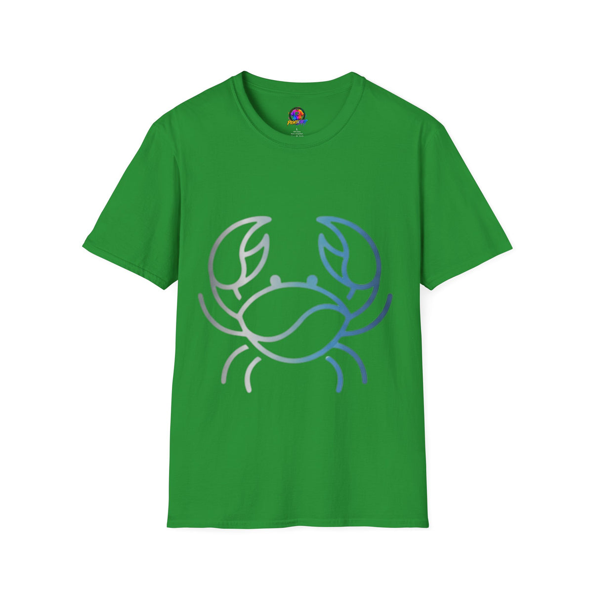 Crab Graphic T-Shirt — Coastal Blue Minimalist Beach Tee
