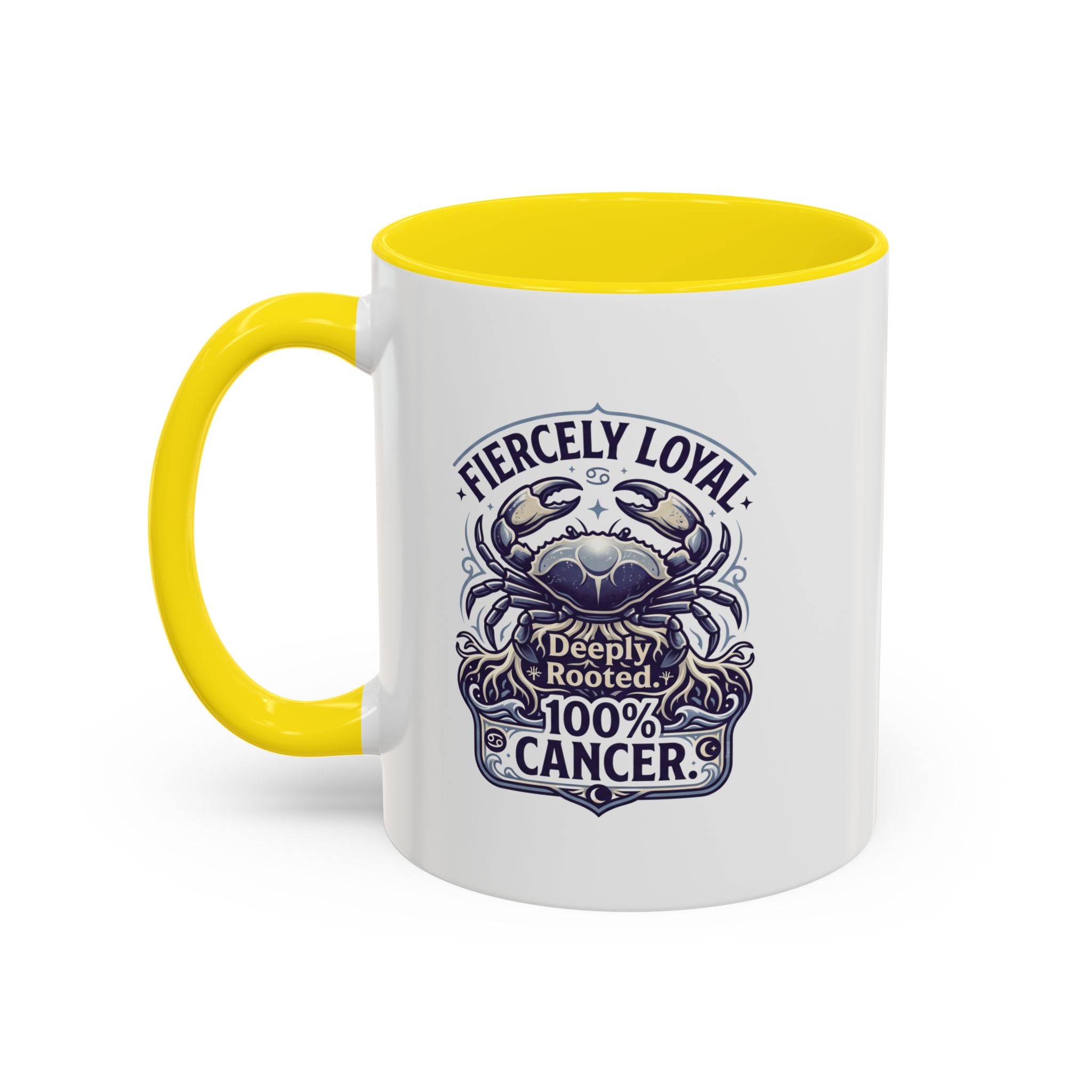 Cancer Zodiac Coffee Mug – "Fiercely Loyal, Deeply Rooted" Accent Mug