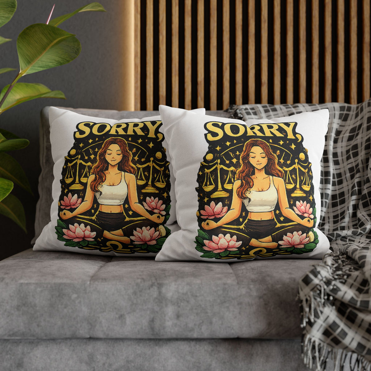Libra Zodiac Sorry Libra Spun Polyester Square Pillowcase