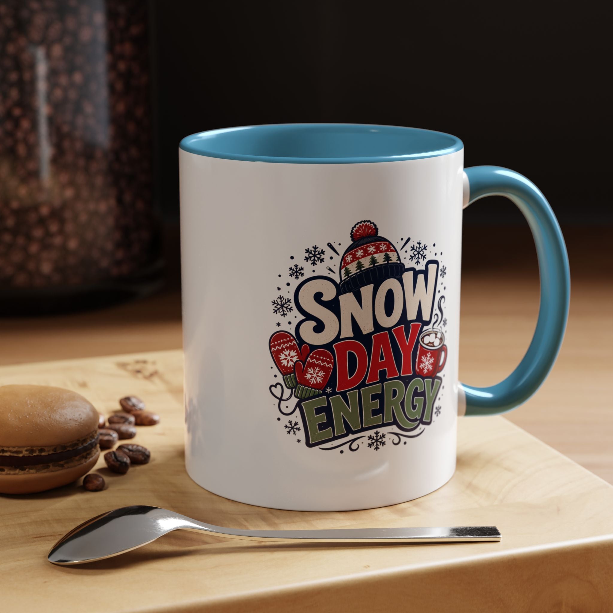 Snow Day Energy Coffee Mug — Winter Hot Cocoa Holiday Drinkware