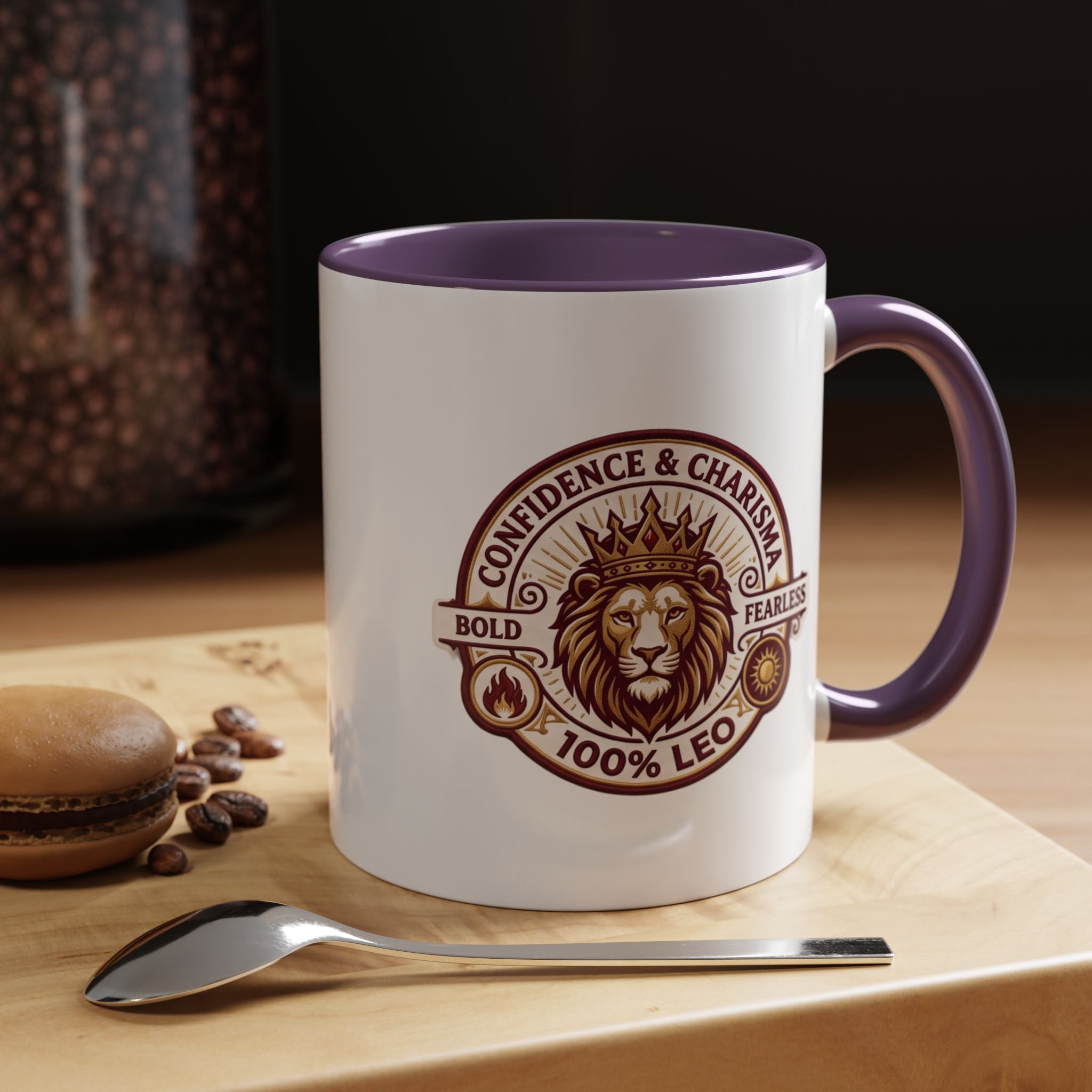 Leo Zodiac Coffee Mug — '100% Leo' Lion Design, Confidence & Charisma Gift