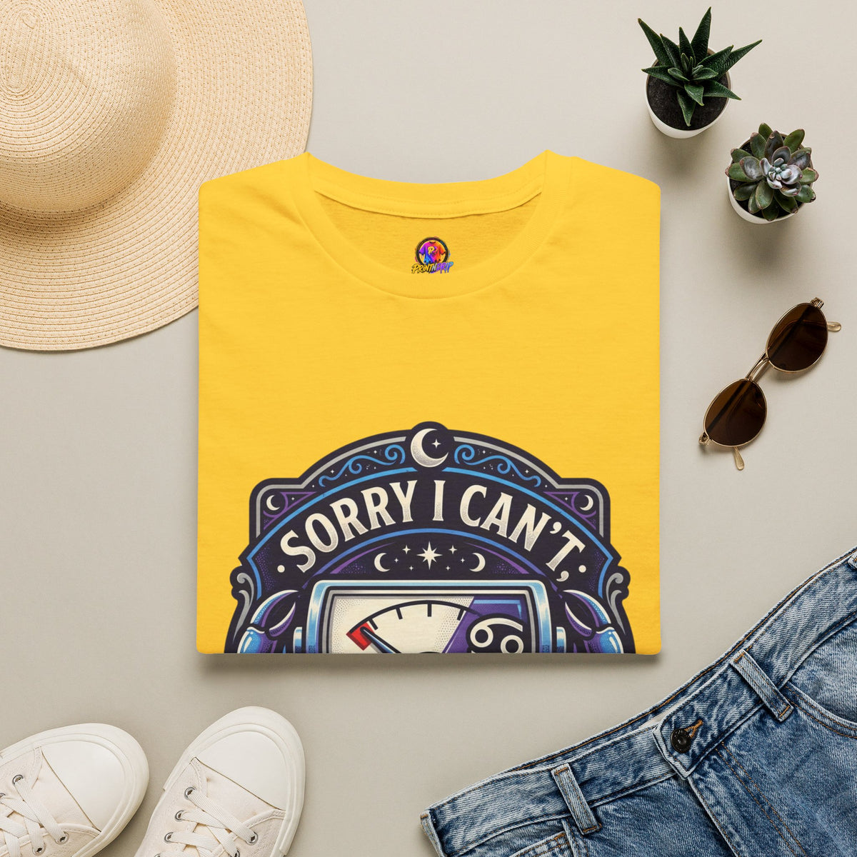 Cancer Support T-Shirt — "Sorry I Can't, My Cancer Social Battery Is Empty"