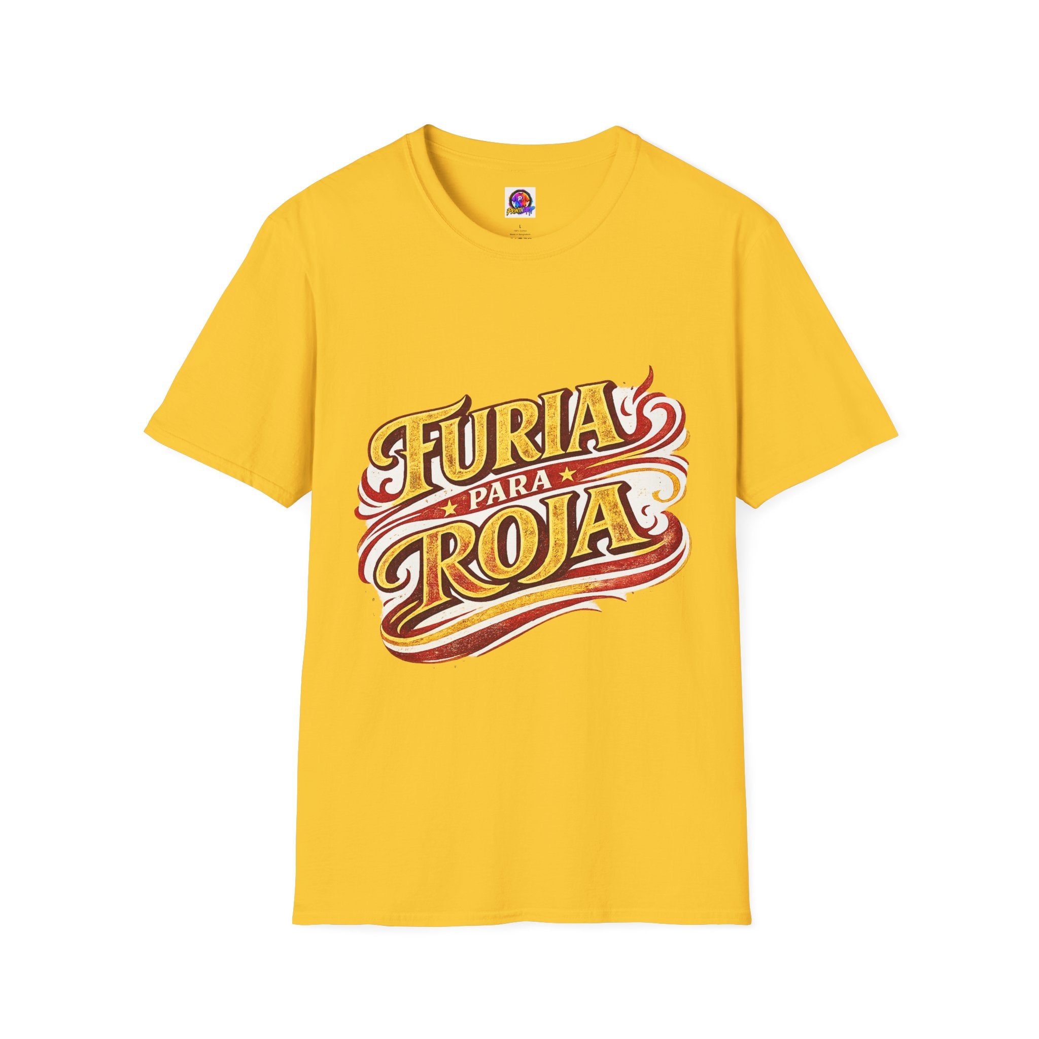 Spain Furia Para Roja T-Shirt — Vintage Flame Spanish Pride Soccer Tee