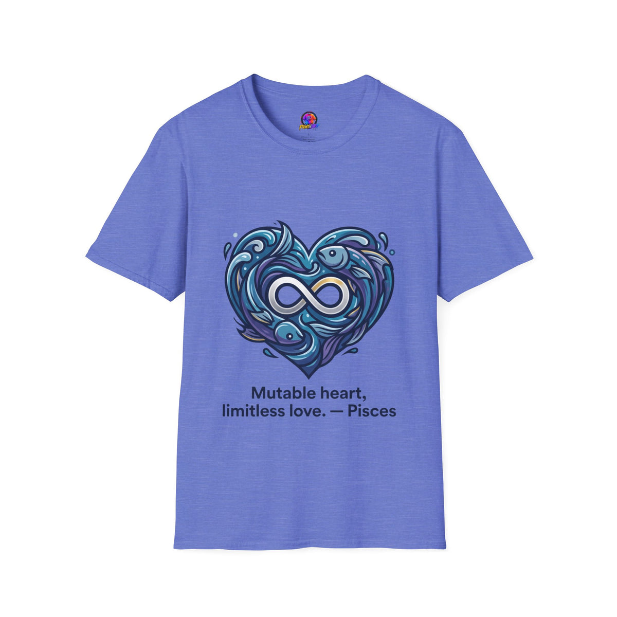 Pisces Infinity Heart T‑Shirt — Zodiac Ocean Love Tee