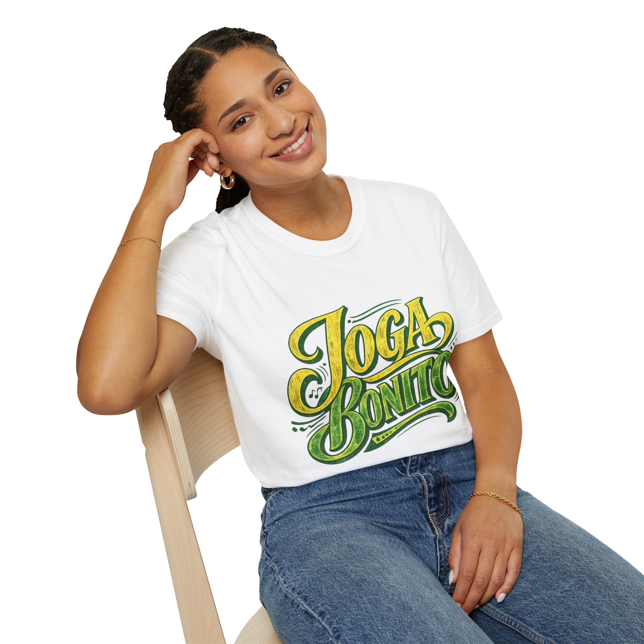 Brazil T-Shirt — 'Joga Bonito' Vintage Soccer Script Tee