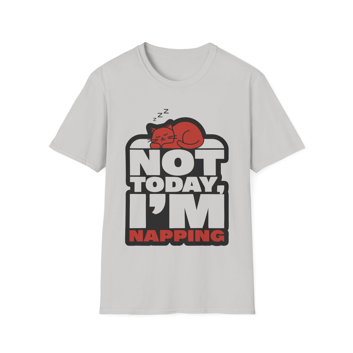 Not Today I'm Napping Orange Cat Tee - Funny Lazy Kitten Bubble Graphic T-Shirt - Trending Now - September 2026