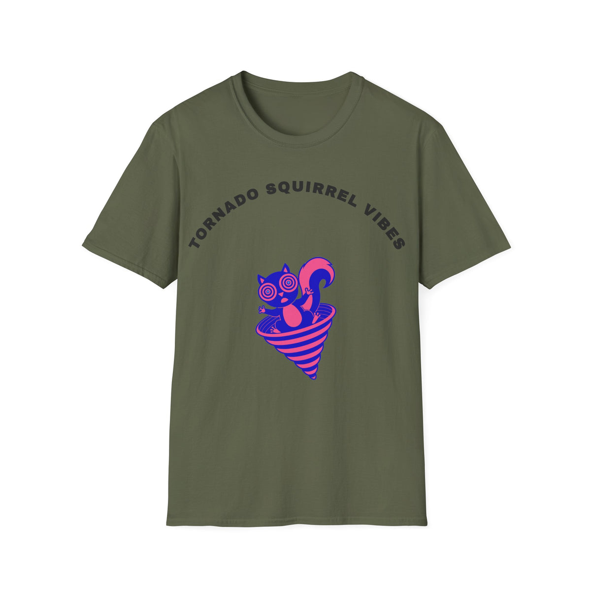 T-Shirt — Tornado Squirrel Vibes Cute Cat Cone Graphic Tee - Trending Now - September 2026