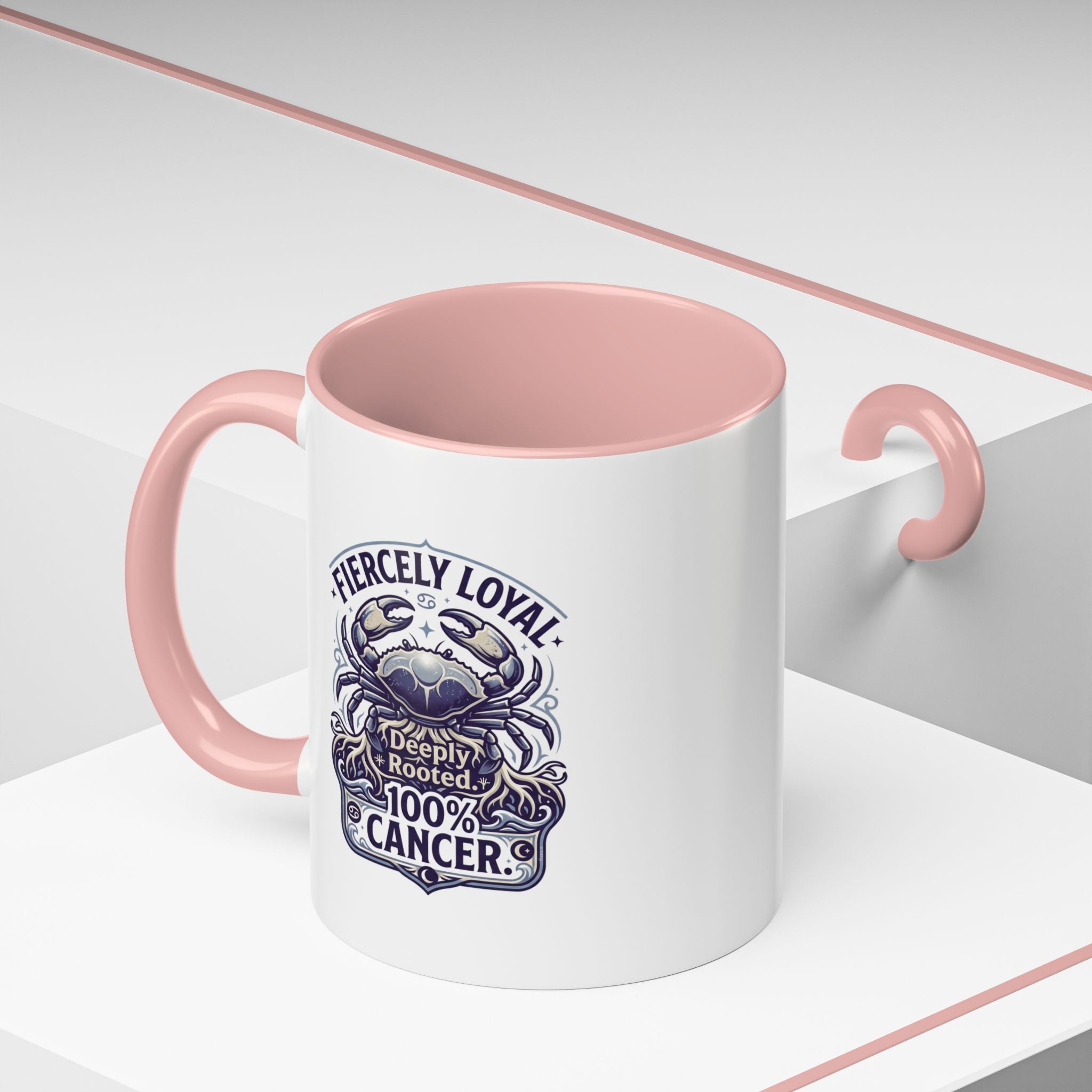 Cancer Zodiac Coffee Mug – "Fiercely Loyal, Deeply Rooted" Accent Mug