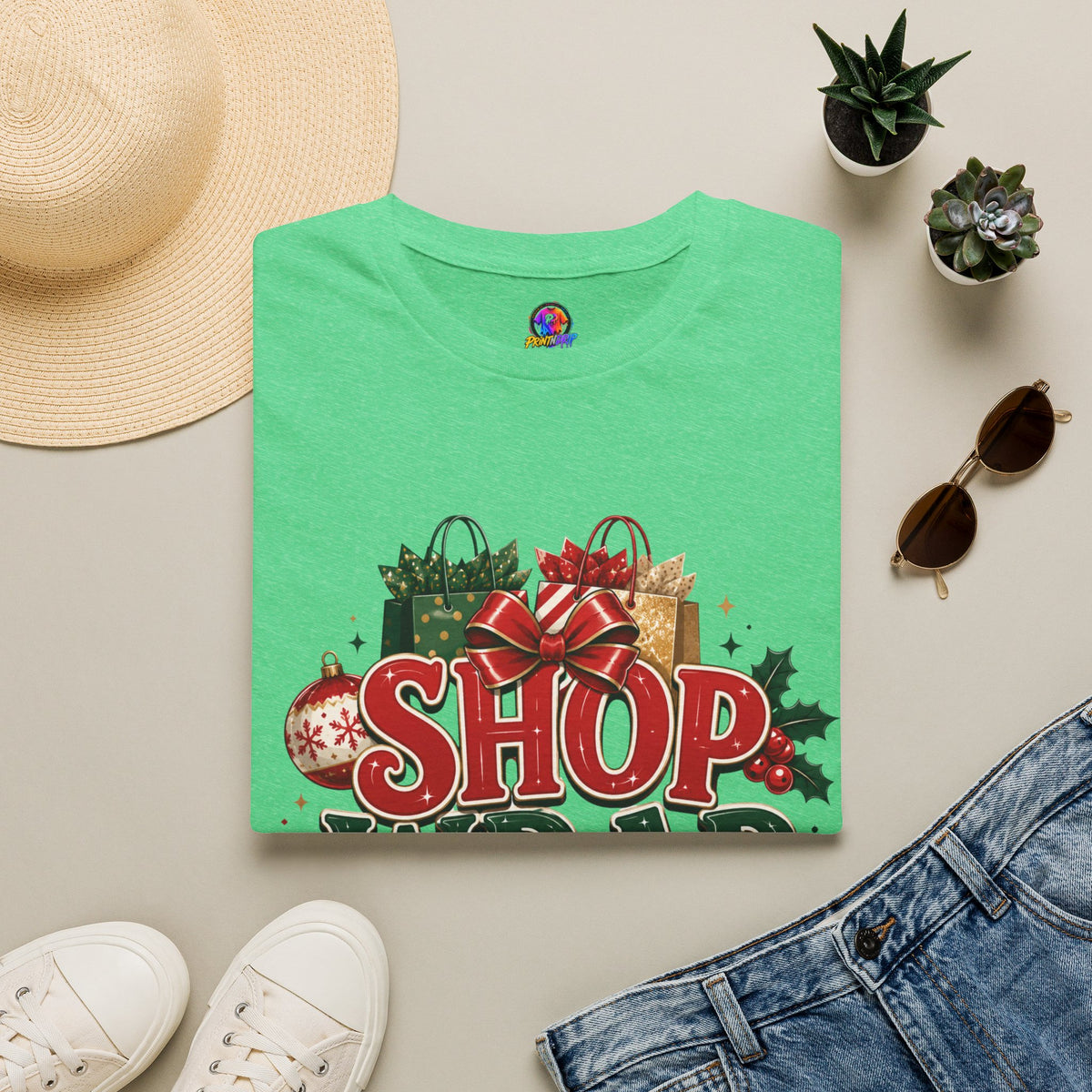 Christmas 'Shop Wrap Repeat' T-Shirt