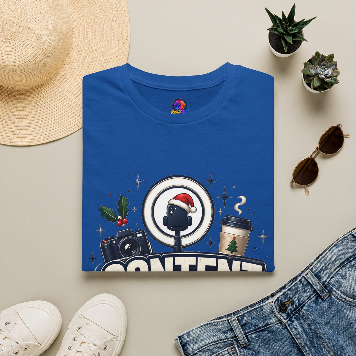 Content Creator Christmas T-Shirt