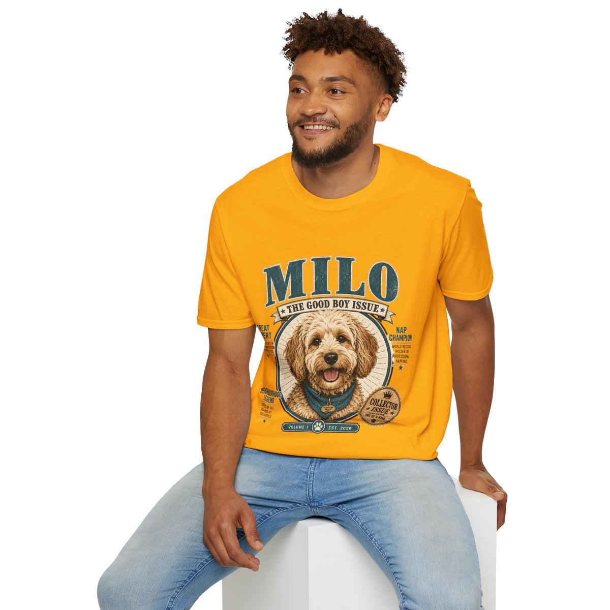 Milo 'The Good Boy Issue' T-Shirt — Cute Dog Portrait Tee