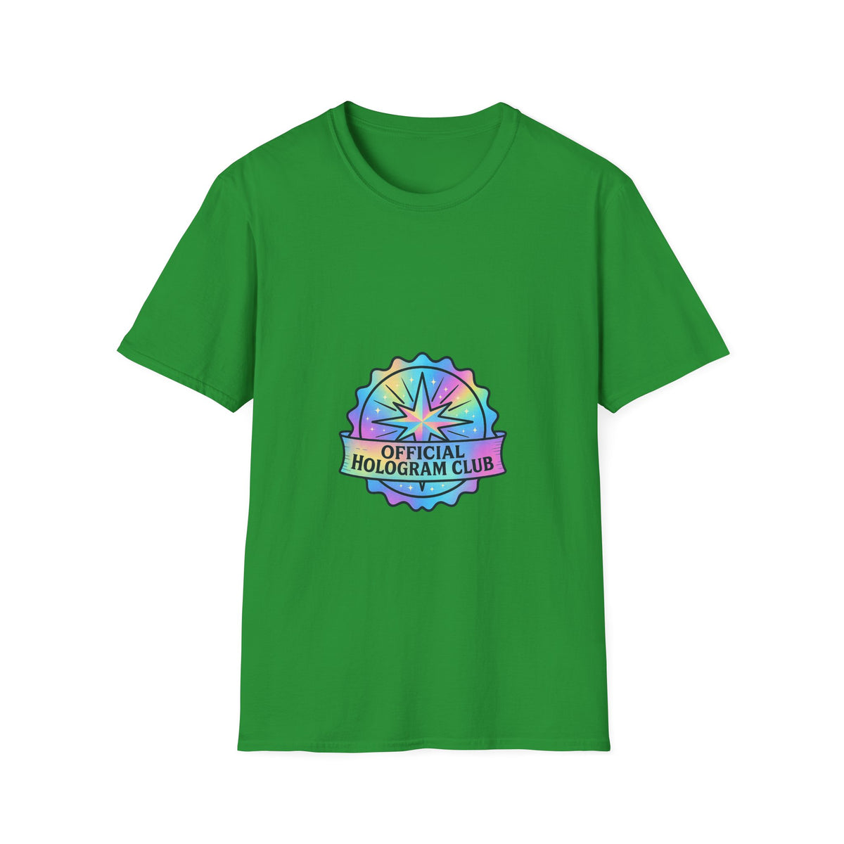 Official Hologram Club Rainbow Holographic T-Shirt - Trending Now - October 2026