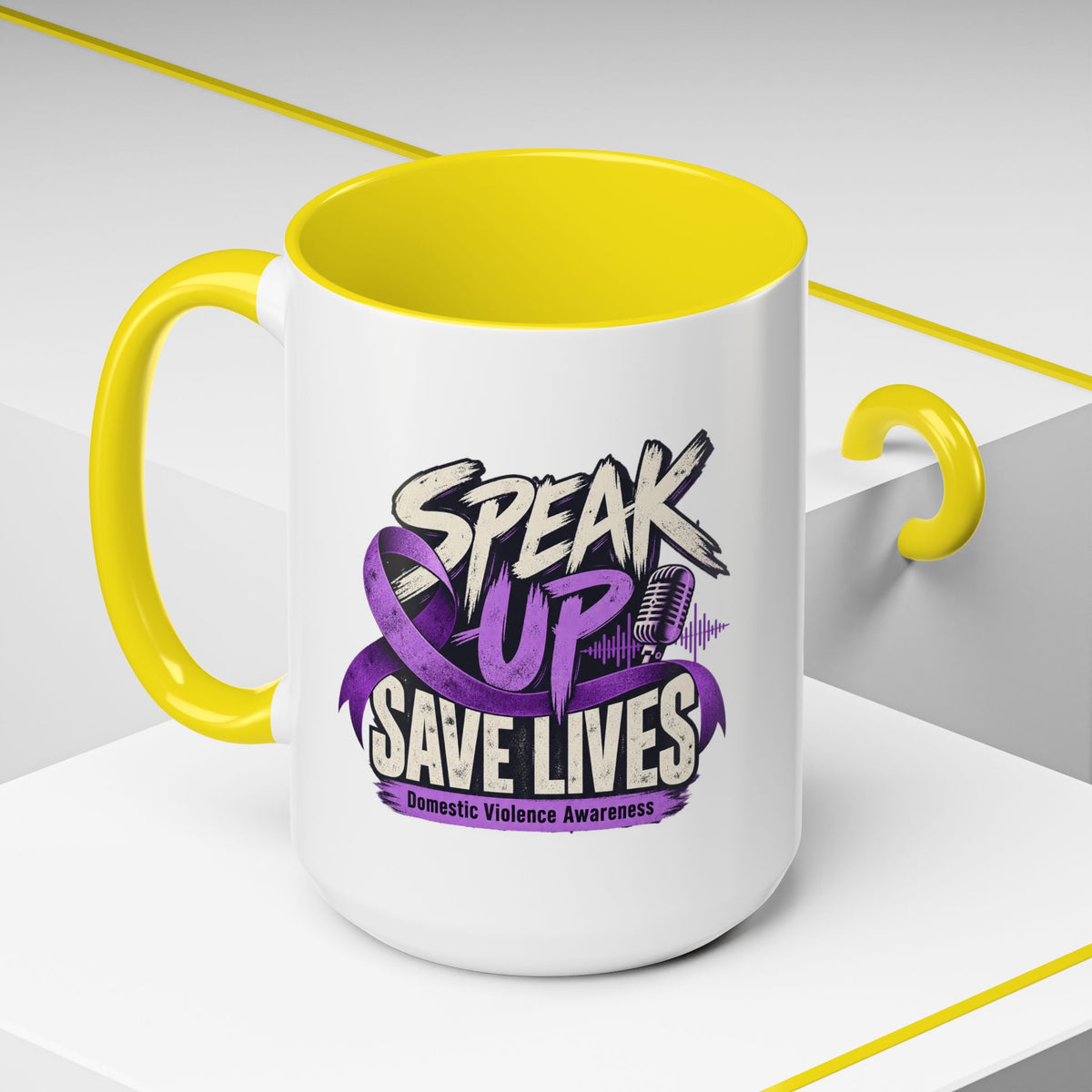Speak Up Save Lives Domestic Violence Awareness Coffee Mug
