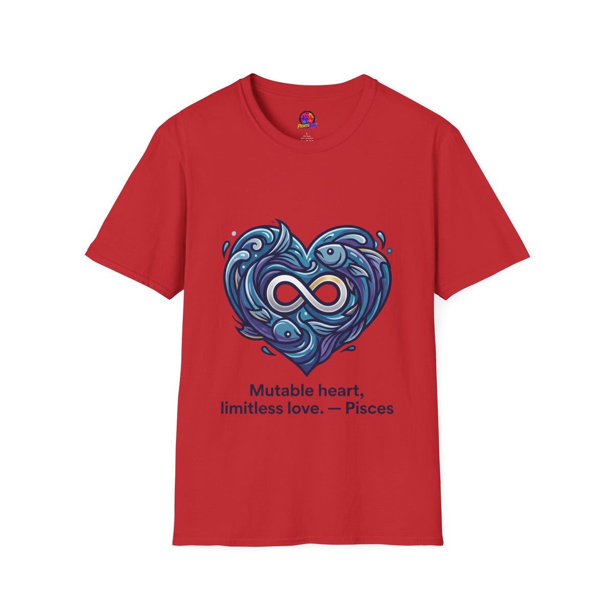 Pisces Infinity Heart T‑Shirt — Zodiac Ocean Love Tee