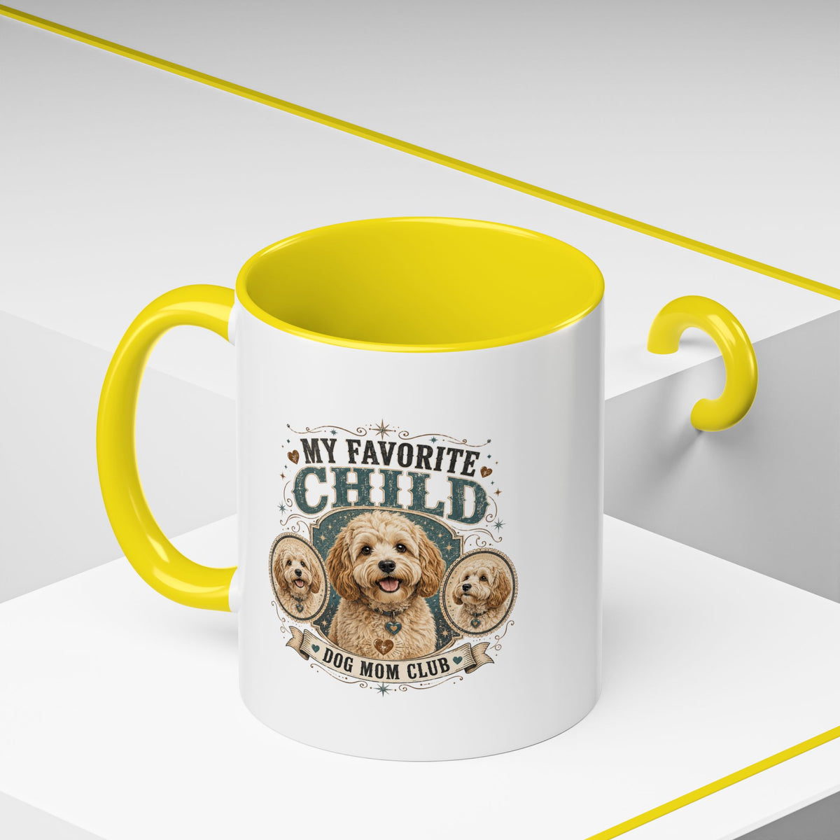 Milo Bailey Dog Dad Mom Dog Mom Coffee Mug — “My Favorite Child” Doodle Dog Portrait Accent Mug