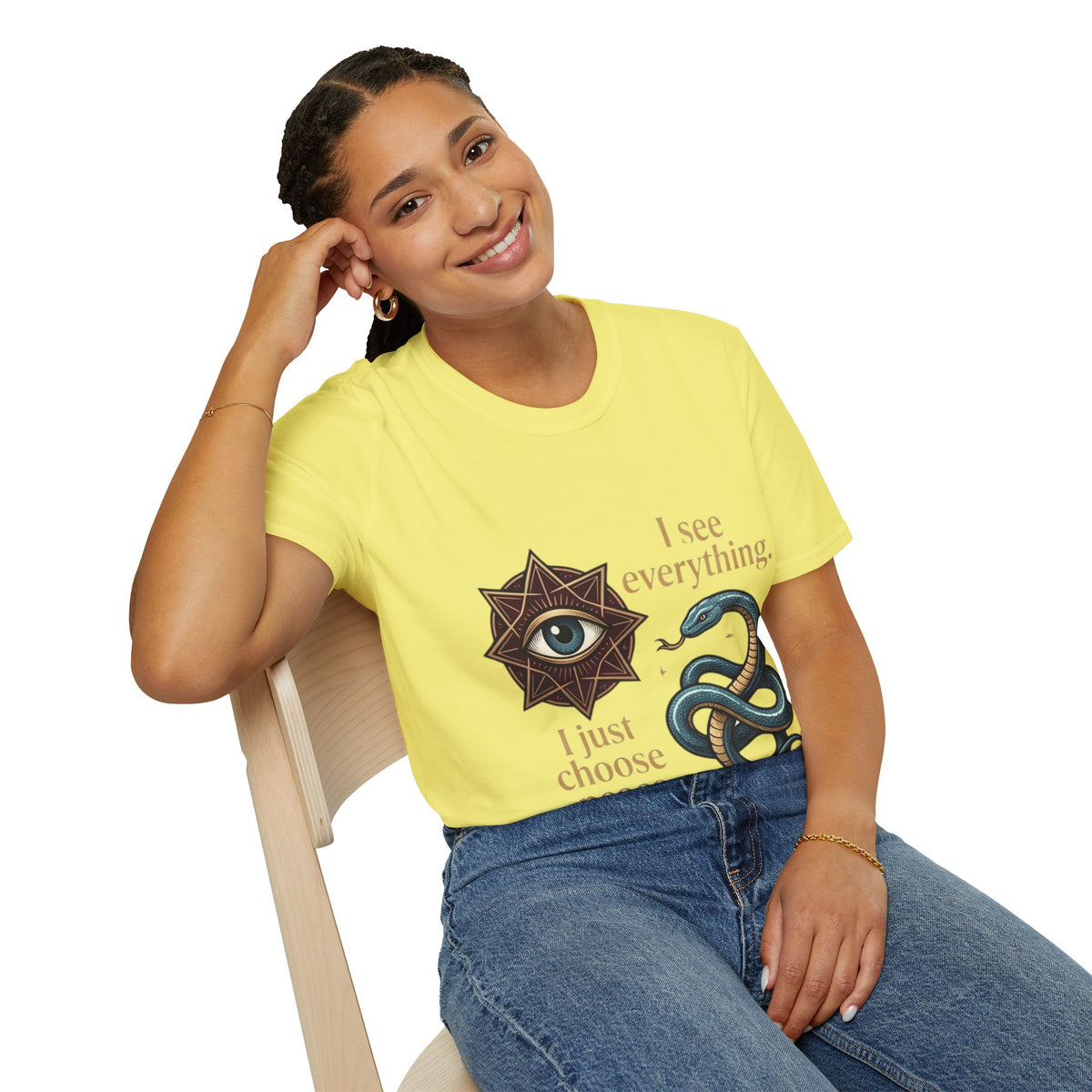 Scorpio “I See Everything” Zodiac T‑Shirt — Astrological Snake & All‑Seeing Eye Design