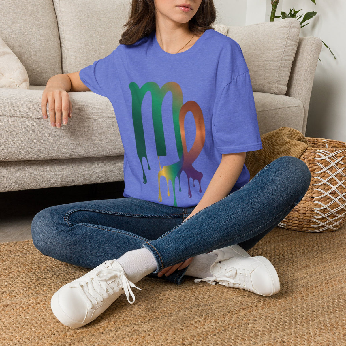 Virgo Zodiac Drip T-Shirt — Colorful Virgo Sign Astrology Tee