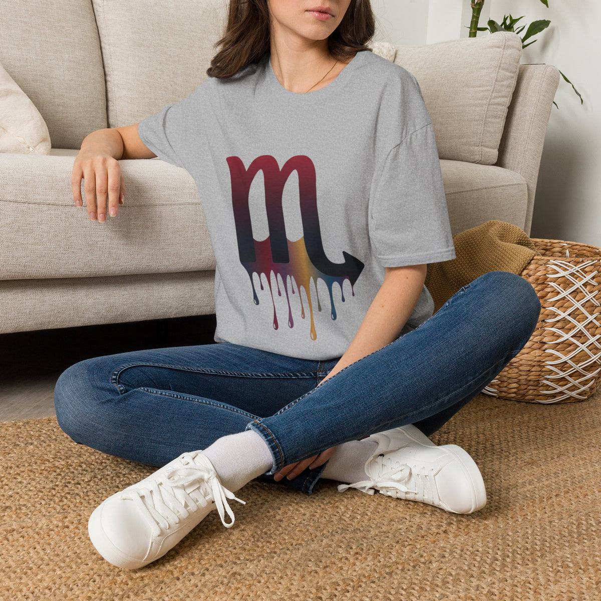 Scorpio Drip Symbol T-Shirt — Zodiac Scorpion Astrology Tee