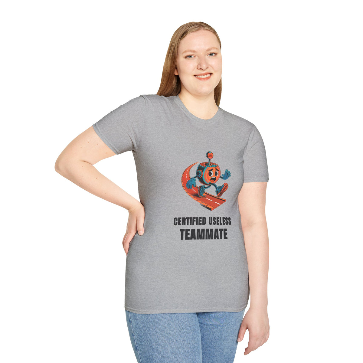 Certified Useless Teammate T-Shirt — Retro Robot Graphic - Trending Now - August 2026