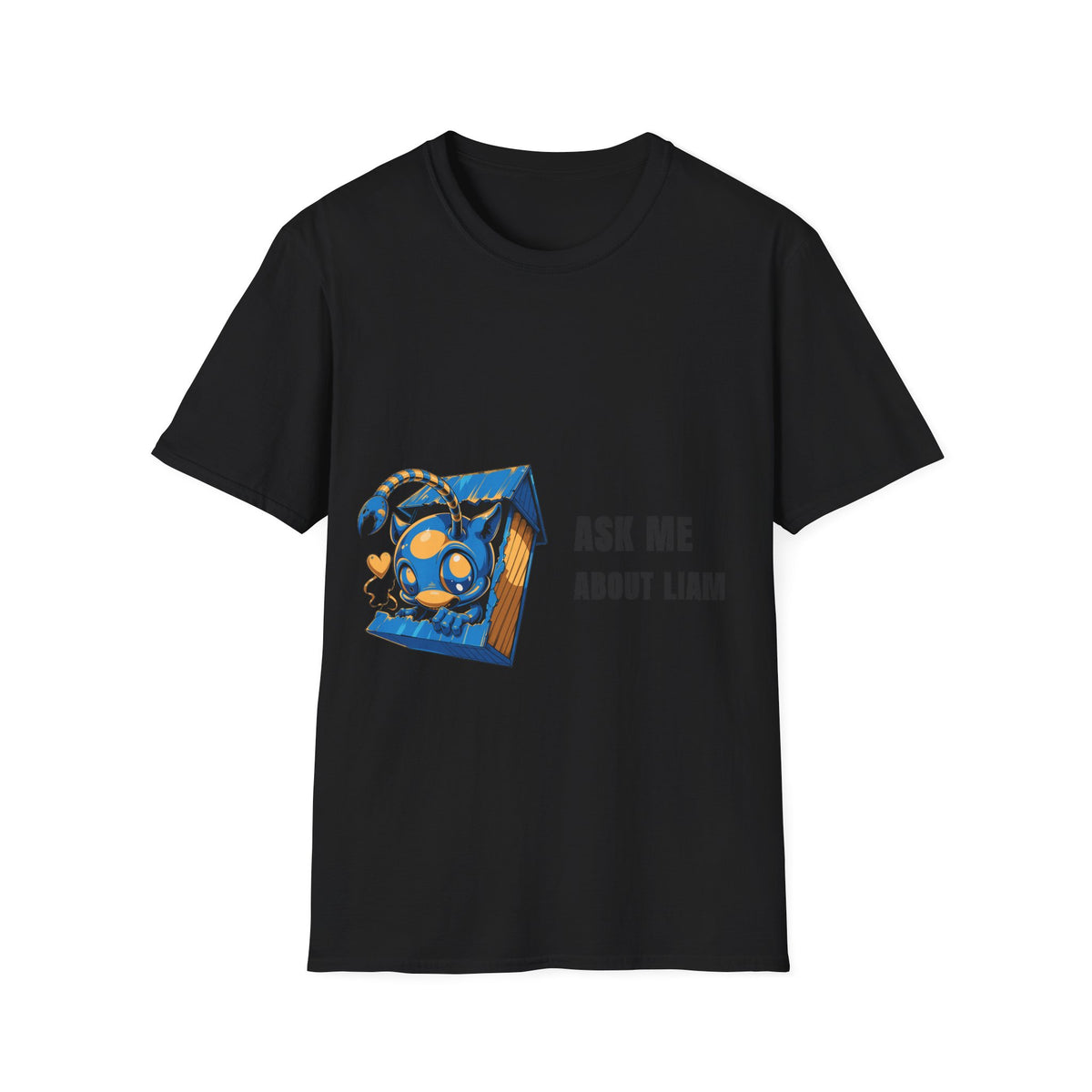 Ask Me About Liam Blue Monster Gift Box White Graphic Tee - Trending Now - September 2026