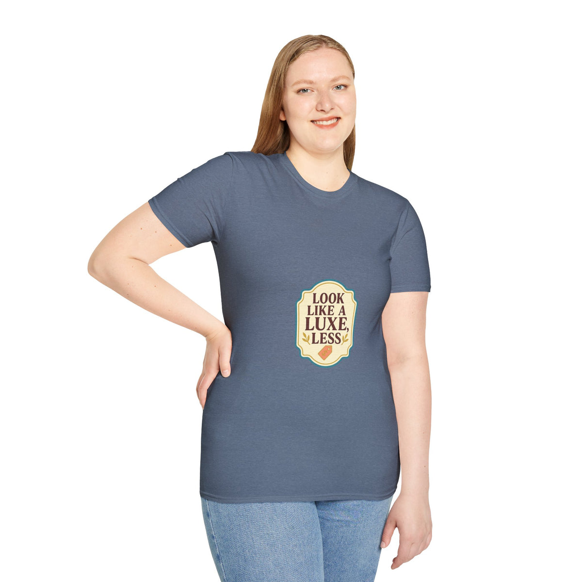 T-Shirt — "Look Like a Luxe Less" Retro Badge Graphic Tee - Trending Now - October 2026