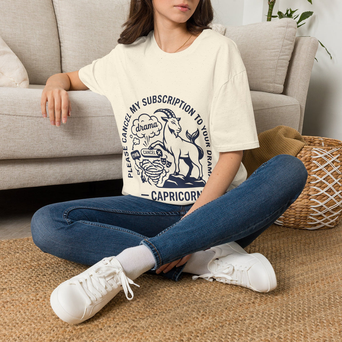 Capricorn Zodiac Tee — "Cancel My Subscription to Your Drama" Horoscope Shirt