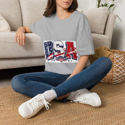 USA Flag Graphic T-Shirt — Patriotic Red White & Blue Tee