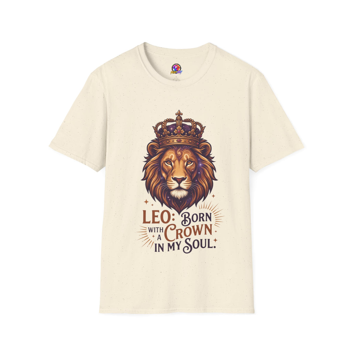 Leo Zodiac Lion T-Shirt — "Born with a Crown in My Soul" Zodiac Graphic Tee