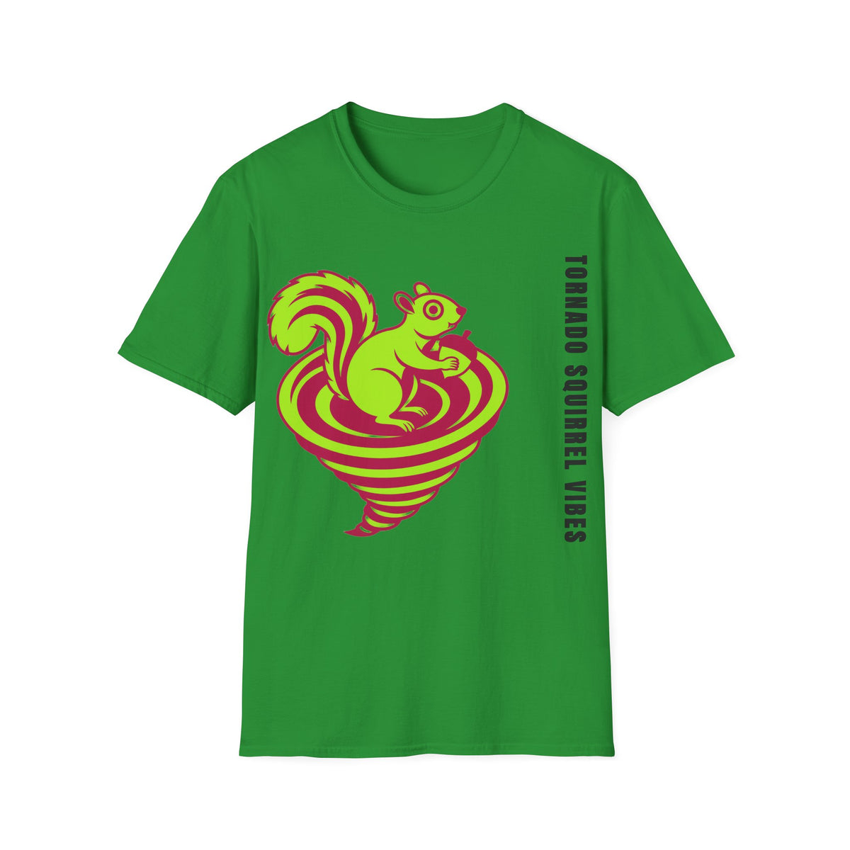 Squirrel Tornado T‑Shirt — Neon Retro Squirrel Whirl Graphic Tee - Trending Now - September 2026