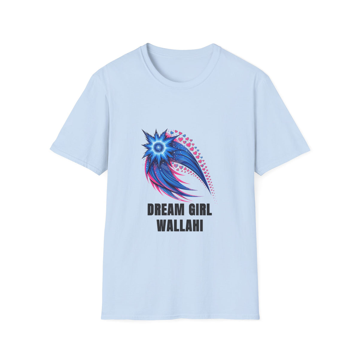 Dream Girl T-Shirt — Blue Starburst Heart Graphic ("Dream Girl Wallah") - Trending Now - August 2026