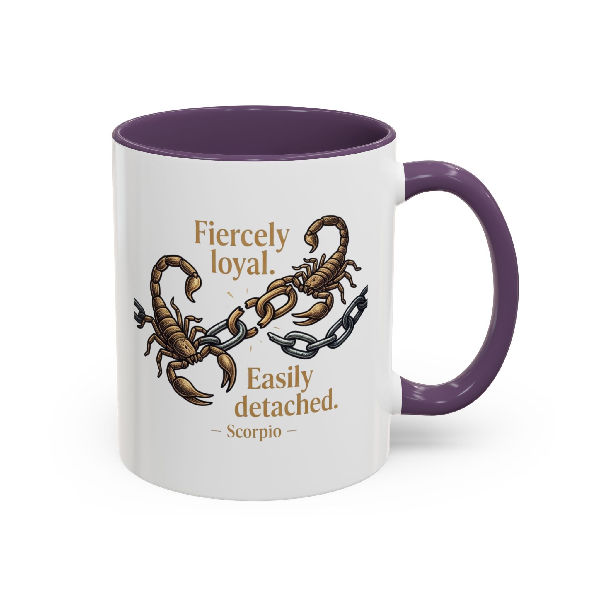 Scorpii Coffee Mug — "Fiercely Loyal, Easily Detached" Accent Mug