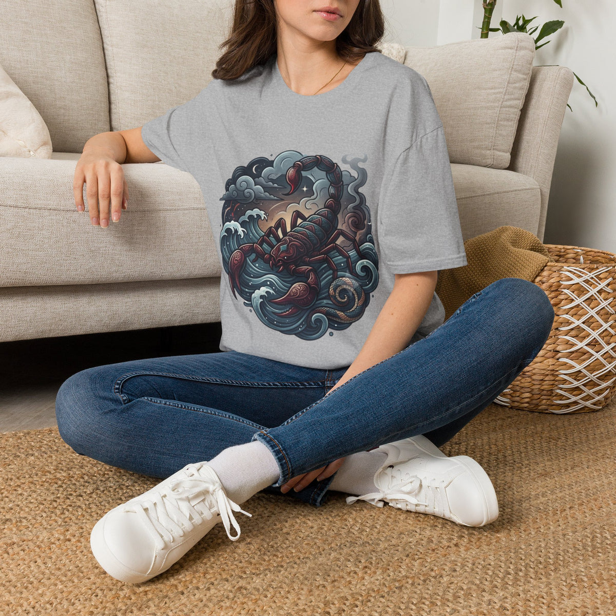 Scorpion Wave T-Shirt — Nautical Tattoo-Inspired Sea Scorpion Design