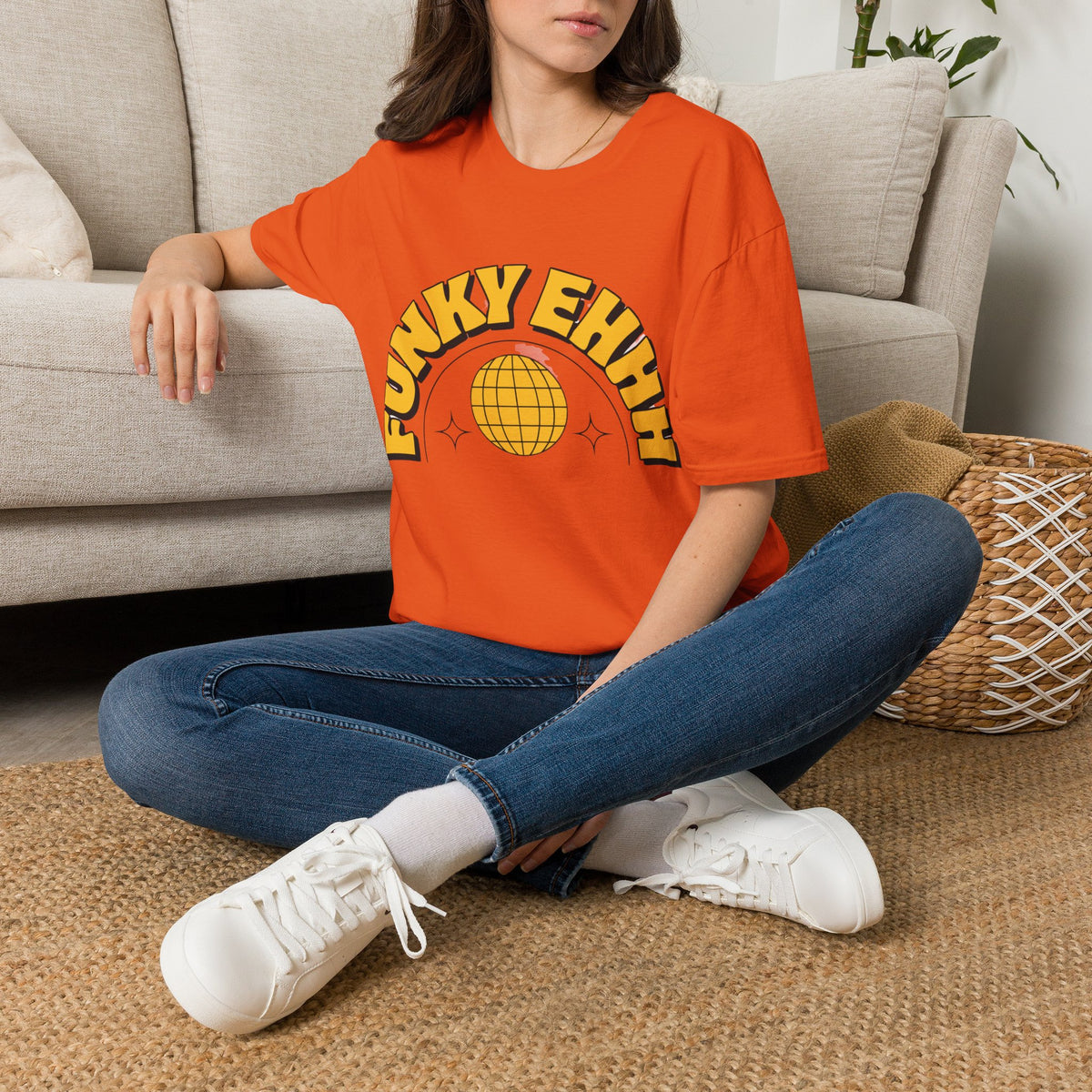 Funky Ehhh T-Shirt — Retro Yellow Disco Graphic Tee - Trending Now - August 2026