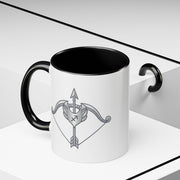 Sagittarius Bow & Arrow Accent Coffee Mug – Zodiac Sagittarius Astrology Gift