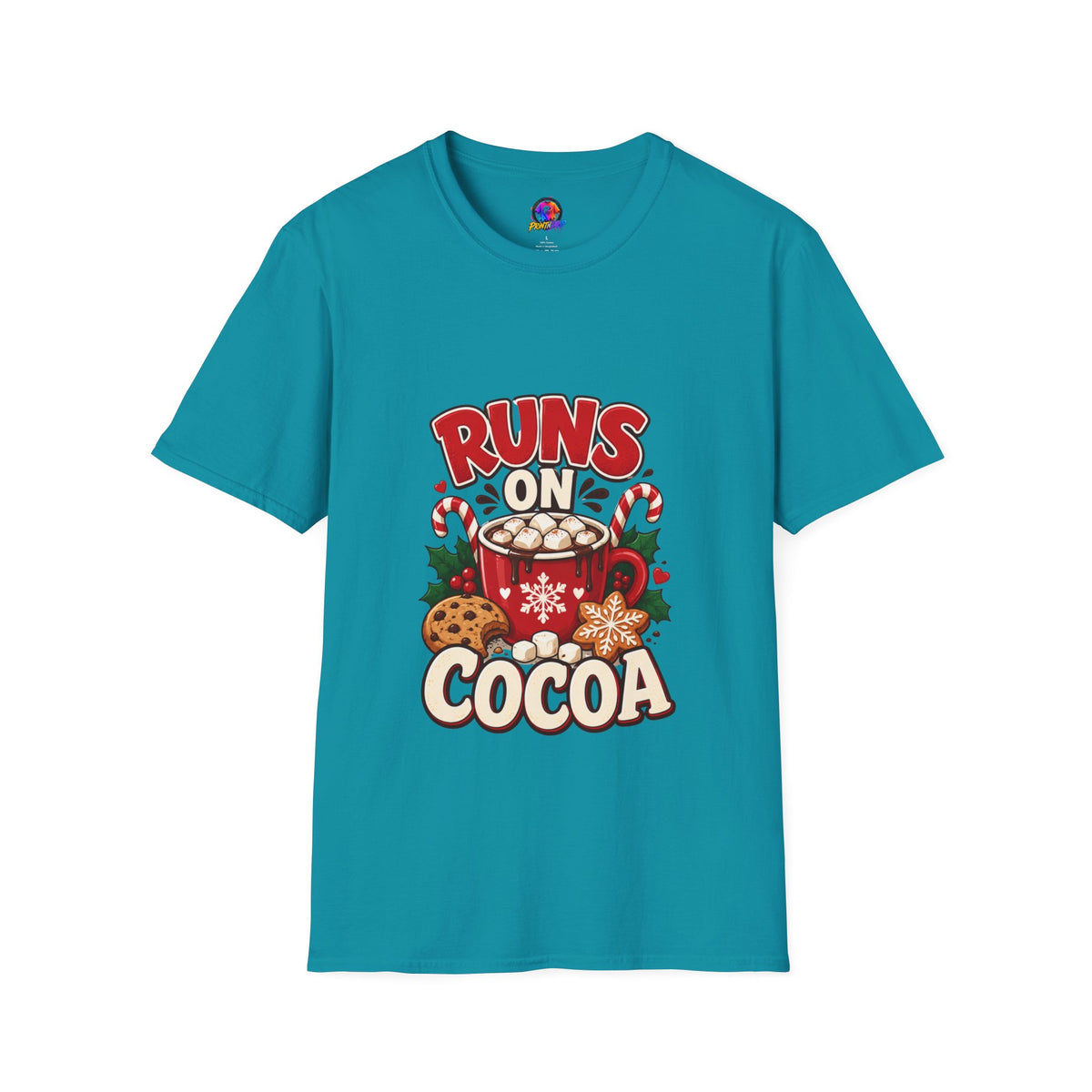 T-Shirt — Runs On Cocoa Holiday Graphic Tee