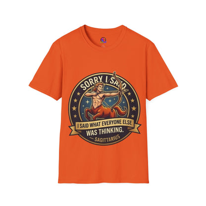 Sagittarius T-Shirt "Sorry I Said What Everyone Else Was Thinking" – Zodiac Archer Graphic Tee