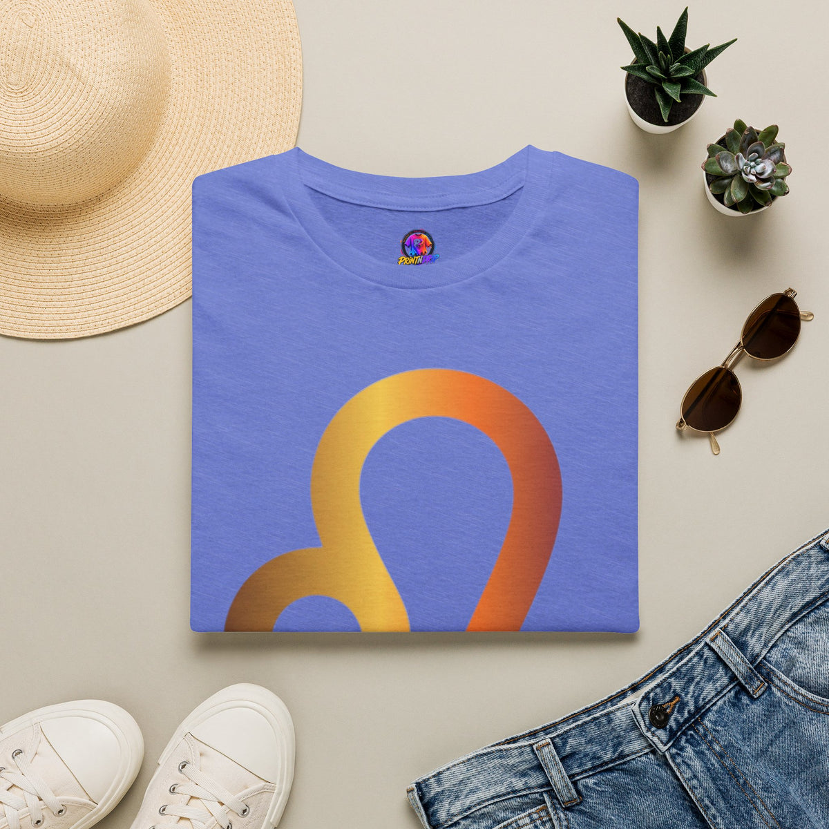 Leo Zodiac Drip T-Shirt — Colorful Astrology Sign Tee