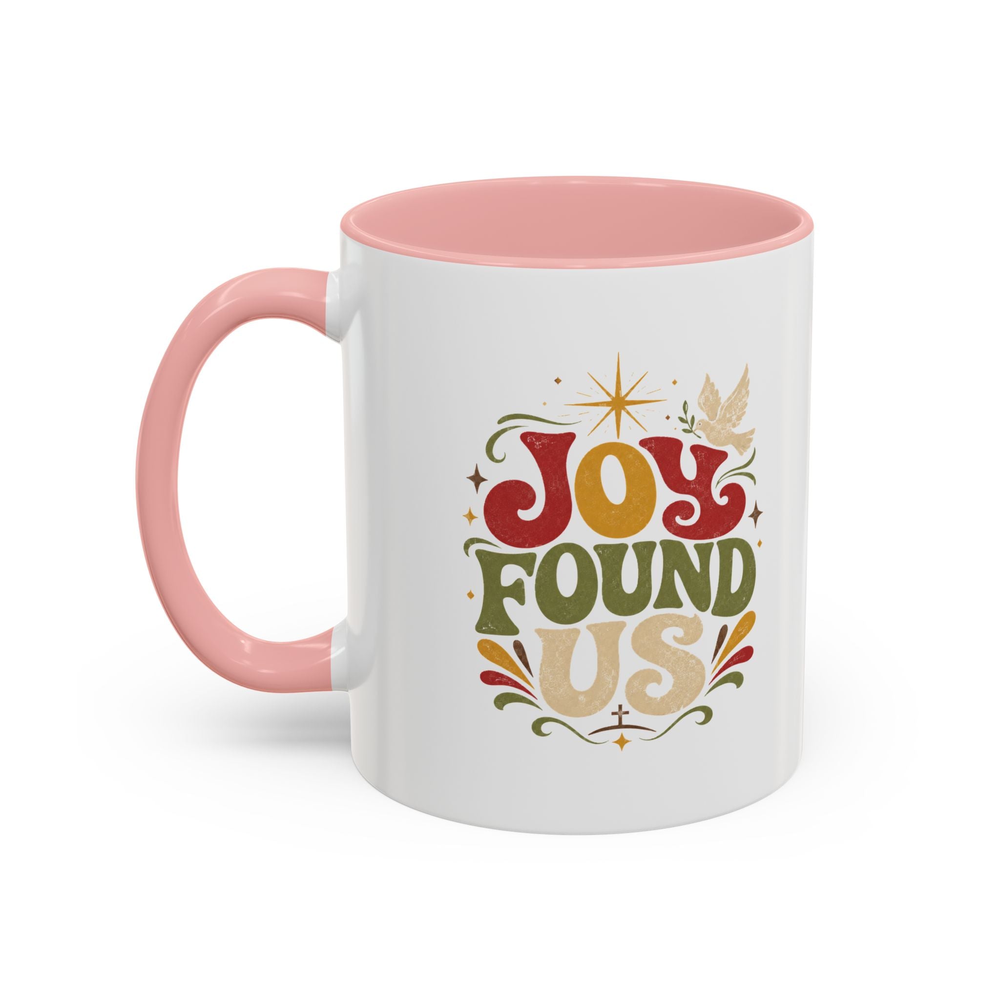 Christmas Joy Found Us Mug — Retro Holiday Coffee Cup