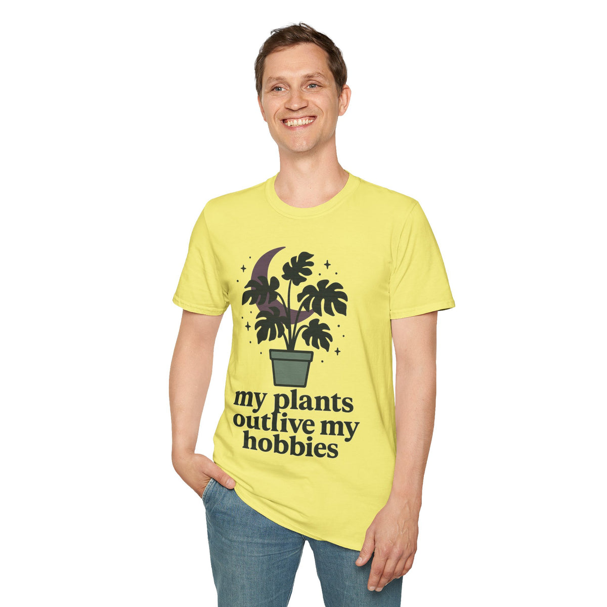 Botanical Moon Plant T-Shirt — “Plants Make Me Happy” Graphic Tee - Trending Now - September 2026