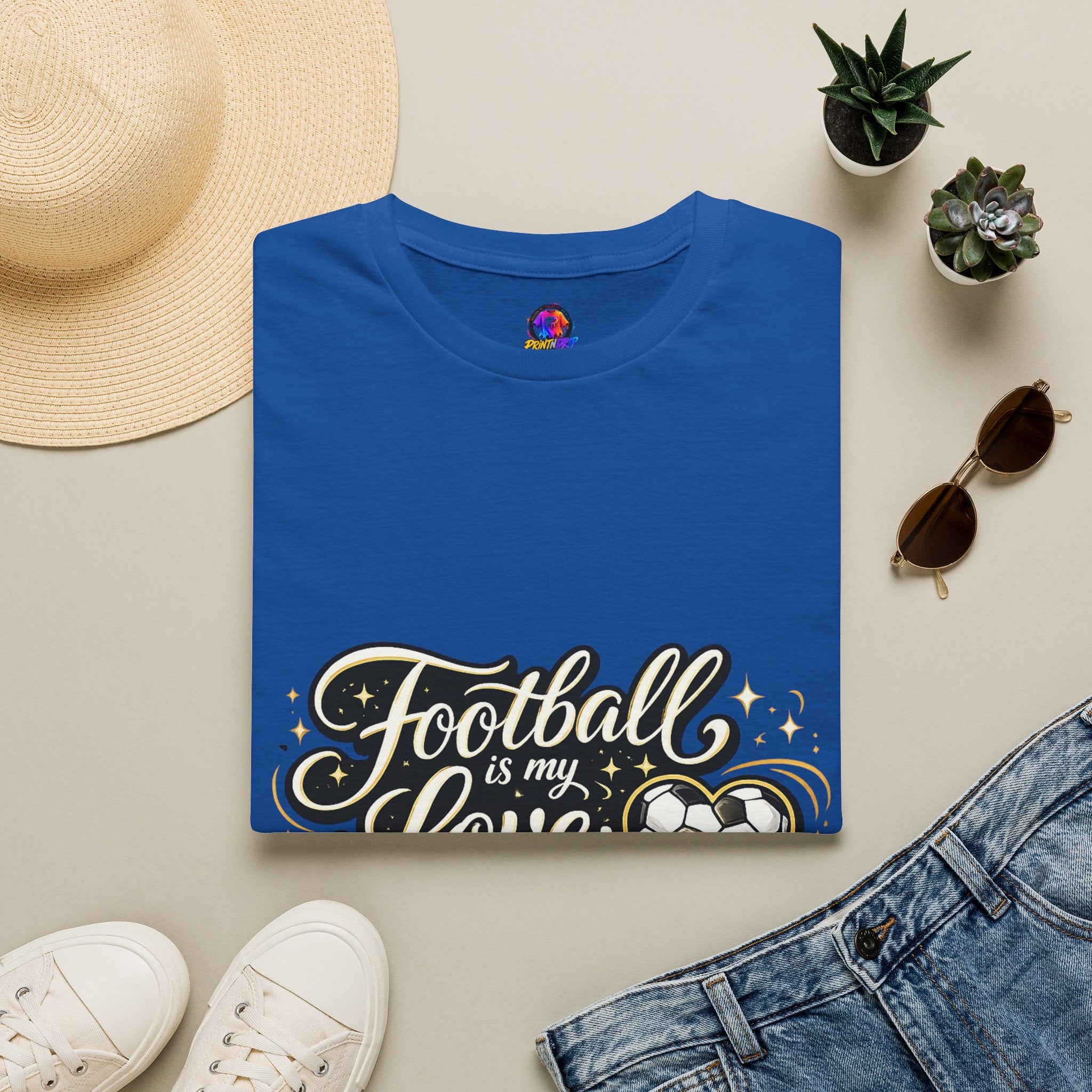 Women's/Unisex Soccer Fan Shirt Football Is My Love Language Tee —
