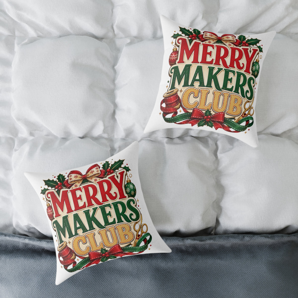 Christmas Merry Makers Club Holiday Throw Pillow
