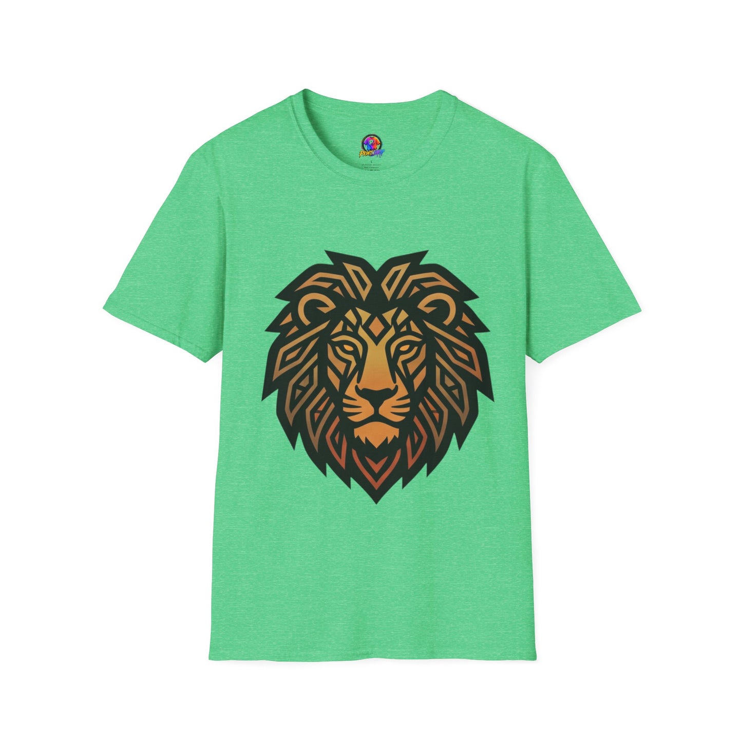 Lion Head T-Shirt — Geometric Tribal Lion Graphic Tee
