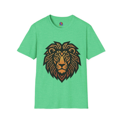 Lion Head T-Shirt — Geometric Tribal Lion Graphic Tee