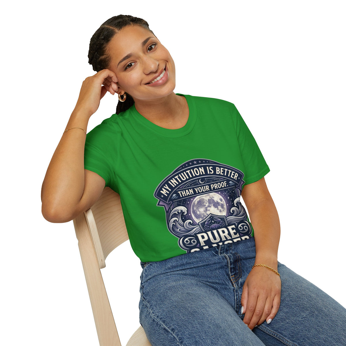 Cancer Zodiac T-Shirt — "My Intuition Is Better Than Your Proof" Astrology Tee