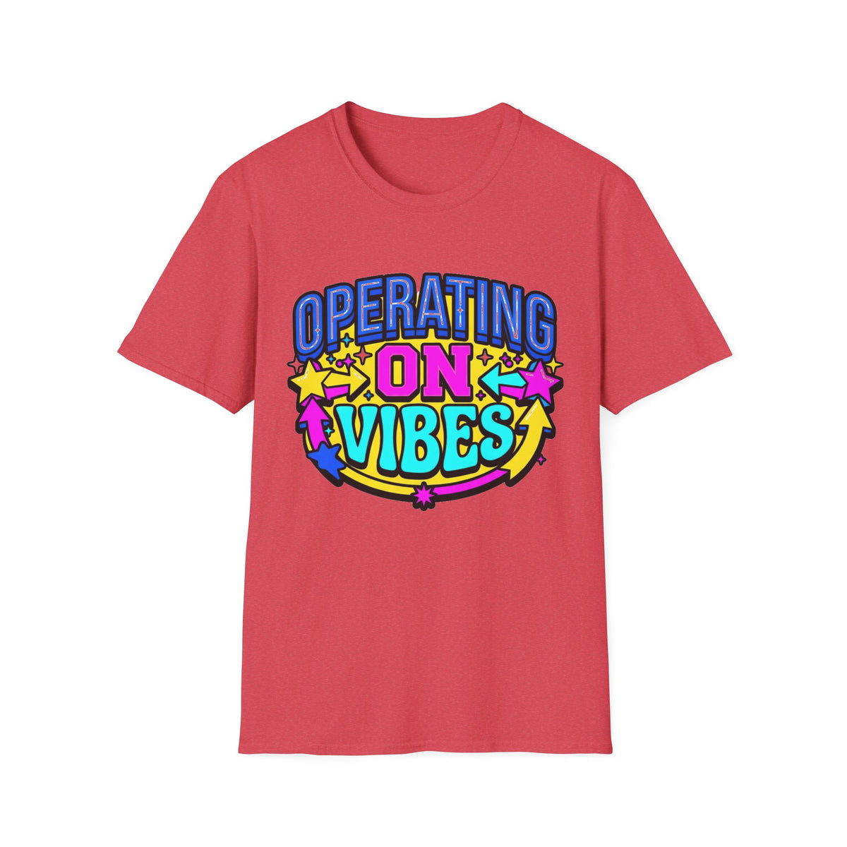 Operating On Good Vibes T-Shirt — Retro Rainbow Positive Energy Tee - Trending Now - August 2026